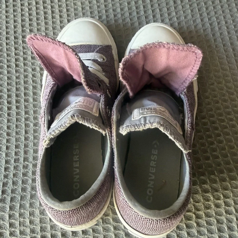Converse‎ Chuck Taylor All Star Double Tongue Purple Sneakers Kids Size 2